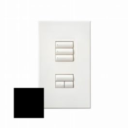 Lutron  Lutron HomeWorks® QS Wired seeTouch® Architectural Keypad – Non-Insert Style 3 Scene with Raise/Lower Keypad - Black