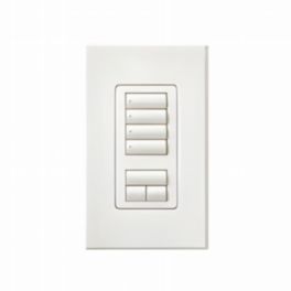Lutron  Lutron HomeWorks® QS Wired seeTouch® Architectural Keypad – Insert Style 4 Scene with Raise/Lower Keypad - White