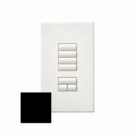 Lutron  Lutron HomeWorks® QS Wired seeTouch® Architectural Keypad – Non-Insert Style 4 Scene with Raise/Lower Keypad - Black