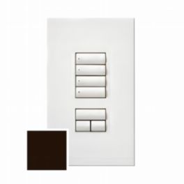 Lutron  Lutron HomeWorks® QS Wired seeTouch® Architectural Keypad – Non-Insert Style 4 Scene with Raise/Lower Keypad - Brown