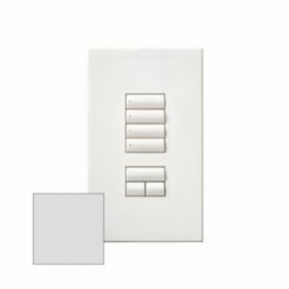 Lutron  Lutron HomeWorks® QS Wired seeTouch® Architectural Keypad – Non-Insert Style 4 Scene with Raise/Lower Keypad - Antique Brass