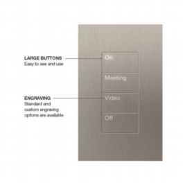Lutron  Square Style Palladiom Keypad - Complete Unit with Custom Engraving