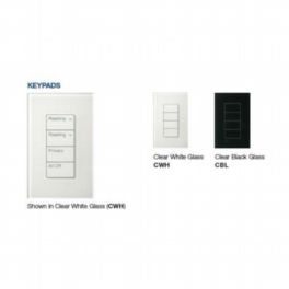 Lutron  Palladiom Keypad. Square Style 1 Column 3 Button with Raise/Lower Complete Unit