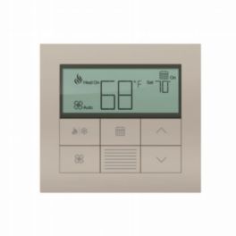 Lutron  Lutron HomeWorks Palladiom HVAC Controller (Thermostat) - Bright Nickel