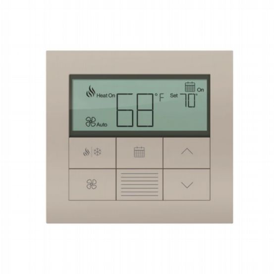 Lutron HomeWorks Palladiom HVAC Controller (Thermostat) - Bright Nickel