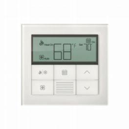 Lutron  Lutron HomeWorks Palladiom Thermostat – Clear White Glass (Includes
