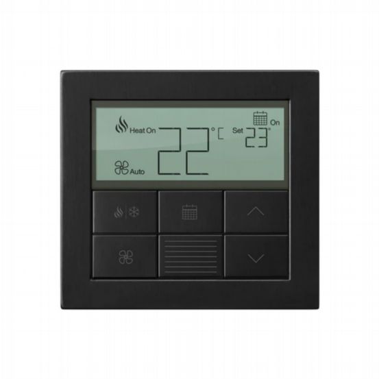 Lutron HomeWorks Palladiom HVAC Controller (Thermostat) – Polished Graphite