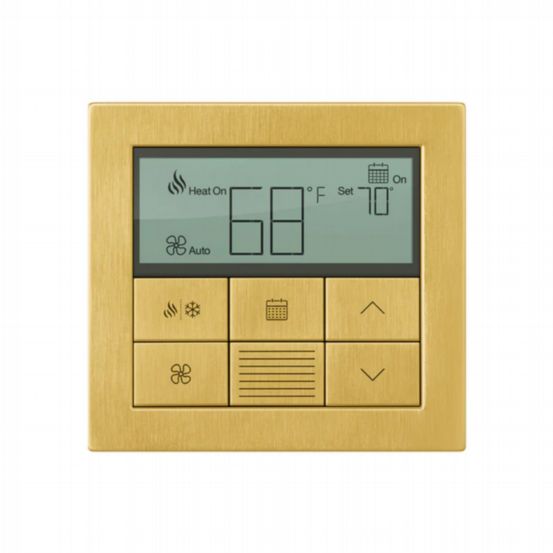 Lutron HomeWorks Palladiom Thermostat – Satin Brass