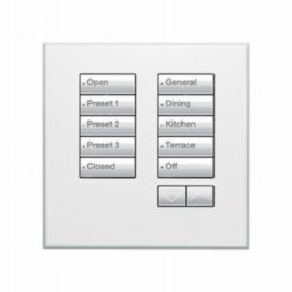 Lutron  Lutron Wired International seeTouch® Keypad – Non-Insert Style 10 Button with Raise/Lower - Arctic White