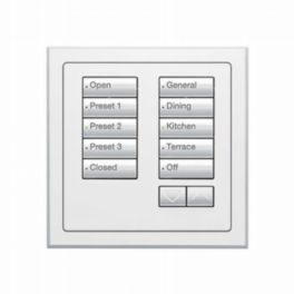 Lutron  Lutron Wired International seeTouch® Keypad – Insert Style 10 Button with Raise/Lower - Arctic White