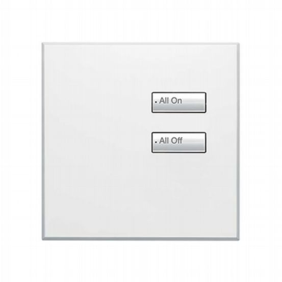 Lutron Wired International seeTouch® Keypad – 2 Button (Non-Insert) – Arctic White