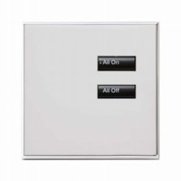 Lutron  Lutron Wired International seeTouch® Keypad – Non-Insert Style 2 Button - Bright Chrome
