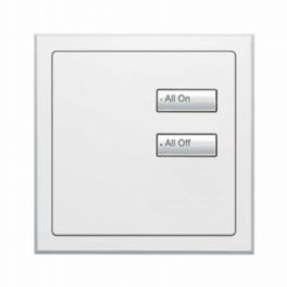 Lutron  Lutron Wired International seeTouch® Keypad – Insert Style 2 Button - Arctic White