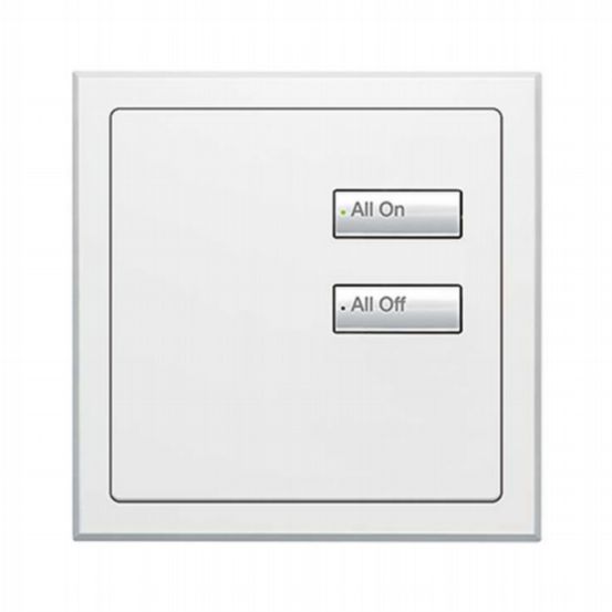 Lutron Wired International seeTouch® Keypad – Insert Style 2 Button - Arctic White