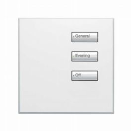 Lutron  Lutron Wired International seeTouch® Keypad – 3 Button (Non-Insert) – Arctic
