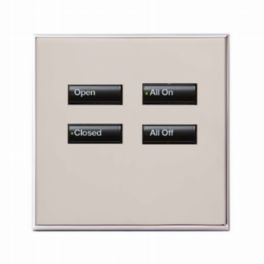 Lutron  Lutron Wired International seeTouch® Keypads – Non-Insert Style 4 Button - Bright Nick