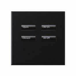 Lutron  Lutron Wired International seeTouch® Keypad – 4 Button (Non-Insert) – Mica