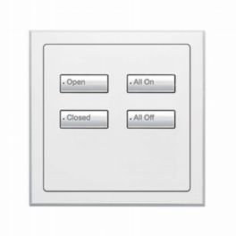 Lutron  Lutron Wired International seeTouch® Keypad – Insert Style 4 Button - Arctic White