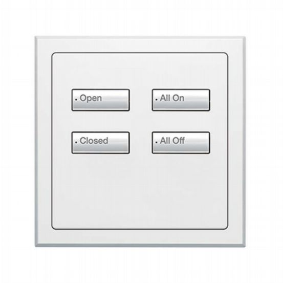 Lutron Wired International seeTouch® Keypad – Insert Style 4 Button - Arctic White