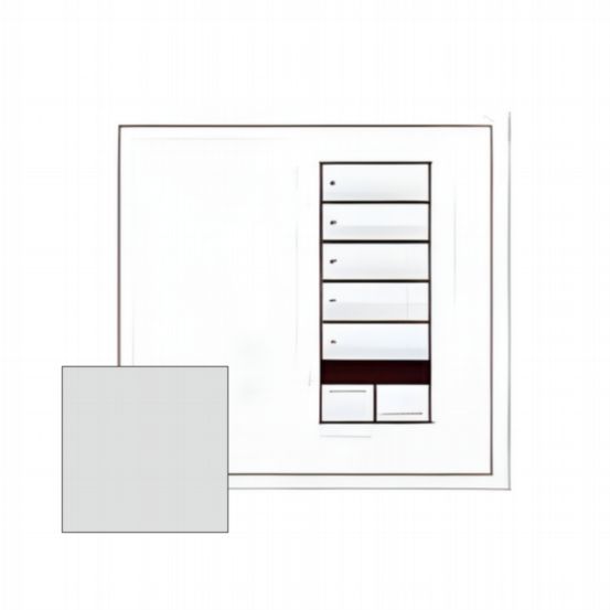 Lutron Wired International seeTouch® Keypads – Non-Insert Style 5 Button with Raise/Lower and IR - Bright Chrome