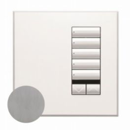 Lutron  Lutron Wired International seeTouch® Keypad – 5 Button with Raise/Lower and IR (Non-Insert) – Satin Chrome