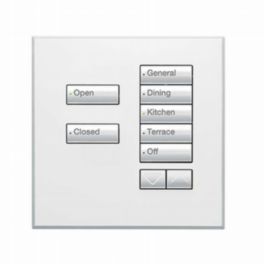 Lutron  Lutron Wired International seeTouch® Keypad – 7 Button with Raise/Lower (Non-Insert) – Arctic White