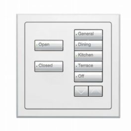 Lutron  Lutron Wired International seeTouch® Keypads – Insert Style 7 Button with Raise/Lower - Arctic White