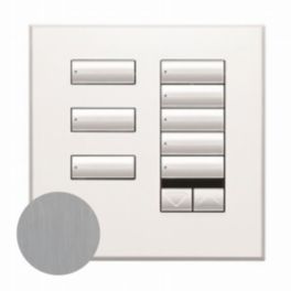 Lutron  Lutron Wired International seeTouch® Keypad – 8 Button with Raise/Lower & IR (Non-Insert) – Satin Chrome