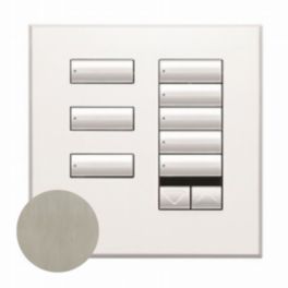 Lutron  Lutron Wired International seeTouch® Keypad – 8 Button with Raise/Lower & IR (Non-Insert) – Satin Nickel