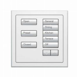 Lutron  Lutron Wired International seeTouch® Keypads – Insert Style 8 Button with Raise/Lower - Arctic White