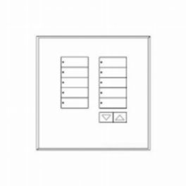 Lutron  Lutron seeTouch 10 Button with Raise/Lower Faceplate – Clear White Glass