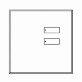 Lutron  Lutron seeTouch® Glass Faceplate – Architectural International Frameless Style 2 Button - Clear White Glass