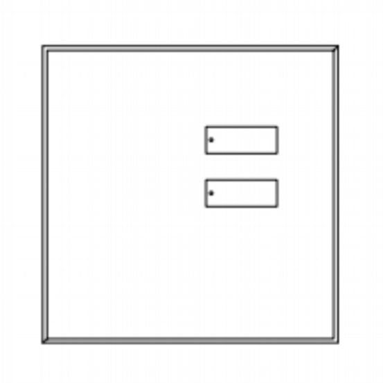 Lutron seeTouch® Glass Faceplate – Architectural International Frameless Style 2 Button - Clear White Glass