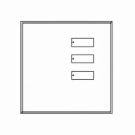 Lutron  Lutron seeTouch® Glass Faceplate – Architectural International Frameless Style 3 Button - Clear White Glass