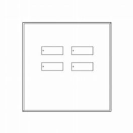 Lutron  Lutron seeTouchR 4 Button Glass Faceplate – Clear White Glass