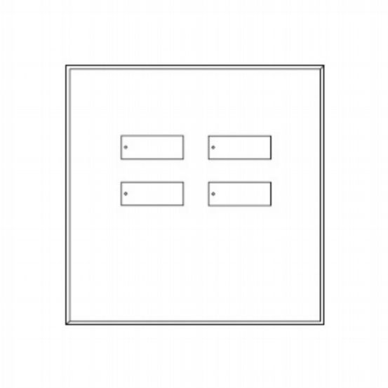 Lutron seeTouchR 4 Button Glass Faceplate – Clear White Glass