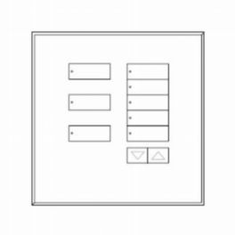 Lutron  Lutron seeTouchR 8 Button with Raise/Lower Glass Faceplate – Clear White Glass