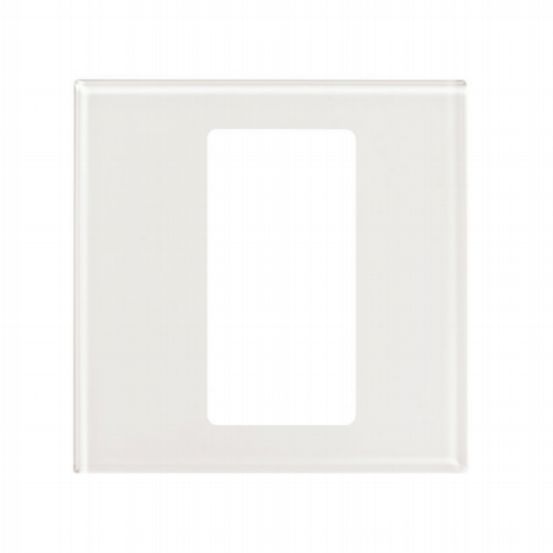 Lutron Pico 1 Gang Faceplate – Clear White Glass