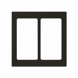 Lutron  Lutron Pico Wireless Faceplate – Double Opening (2-Column) – Black