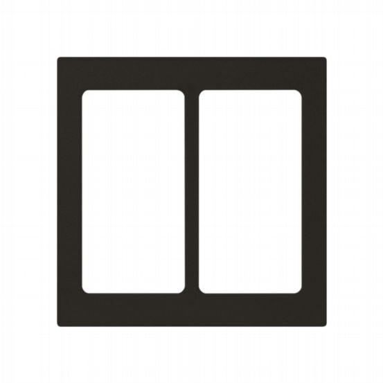Lutron Pico Wireless Faceplate – Double Opening (2-Column) – Black