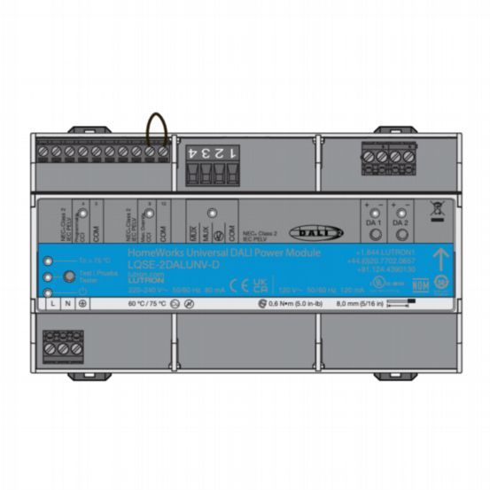 Lutron Homeworks QS - GEN2 DALI-2 Certified Two Bus DALI module