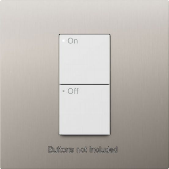 Lutron RadioRA 3 Vierti Single Faceplate – Satin Nickel