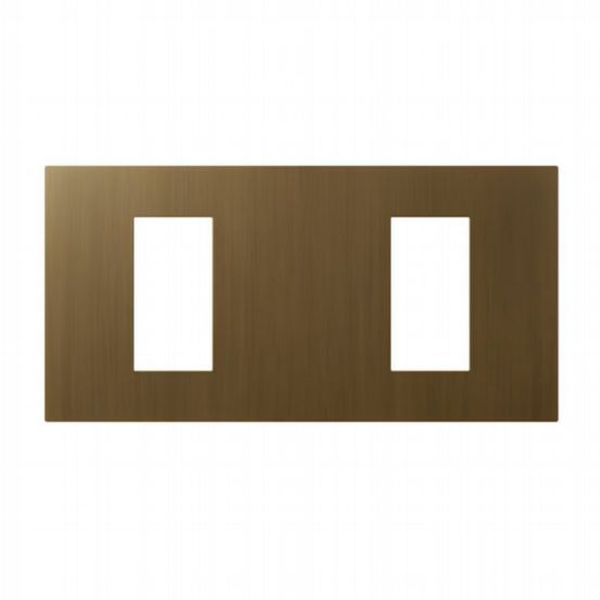 Lutron RadioRA 3 Vierti Dual Faceplate – Aged Brass