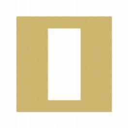 Lutron  Lutron Palladiom Square Style 1-Column Faceplate – Bright Brass