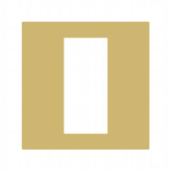 Lutron Palladiom Square Style 1-Column Faceplate – Bright Brass