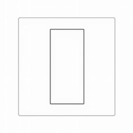 Lutron  Lutron Palladiom Square Style 1-Column Faceplate – Brushed Finish