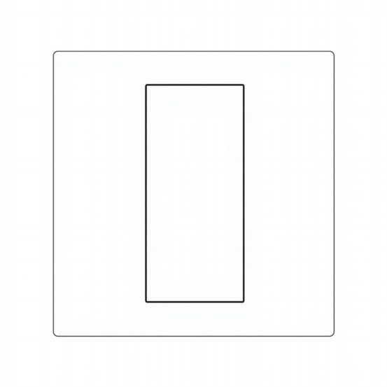 Lutron Palladiom Square Style 1-Column Faceplate – Brushed Finish