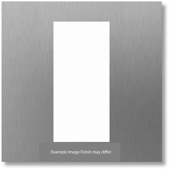 Palladiom Square Style Faceplates 1 Column - Clear Glass Black Back