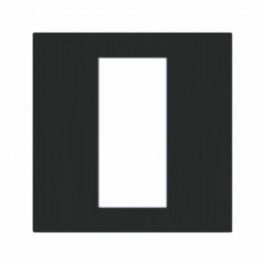 Lutron  Lutron Palladiom Square Style 1-Column Faceplate – Polished Graphite