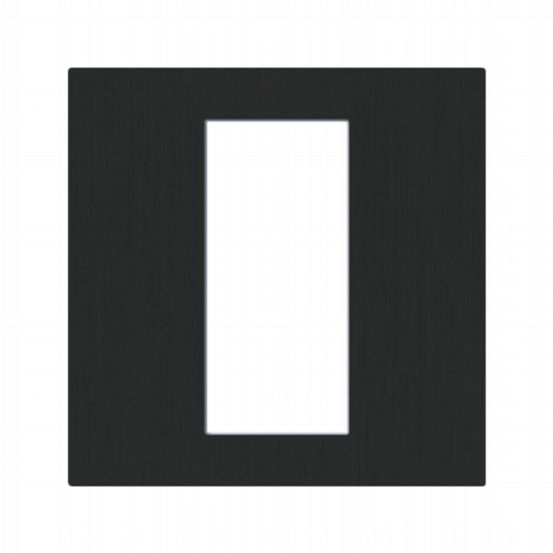 Lutron Palladiom Square Style 1-Column Faceplate – Polished Graphite